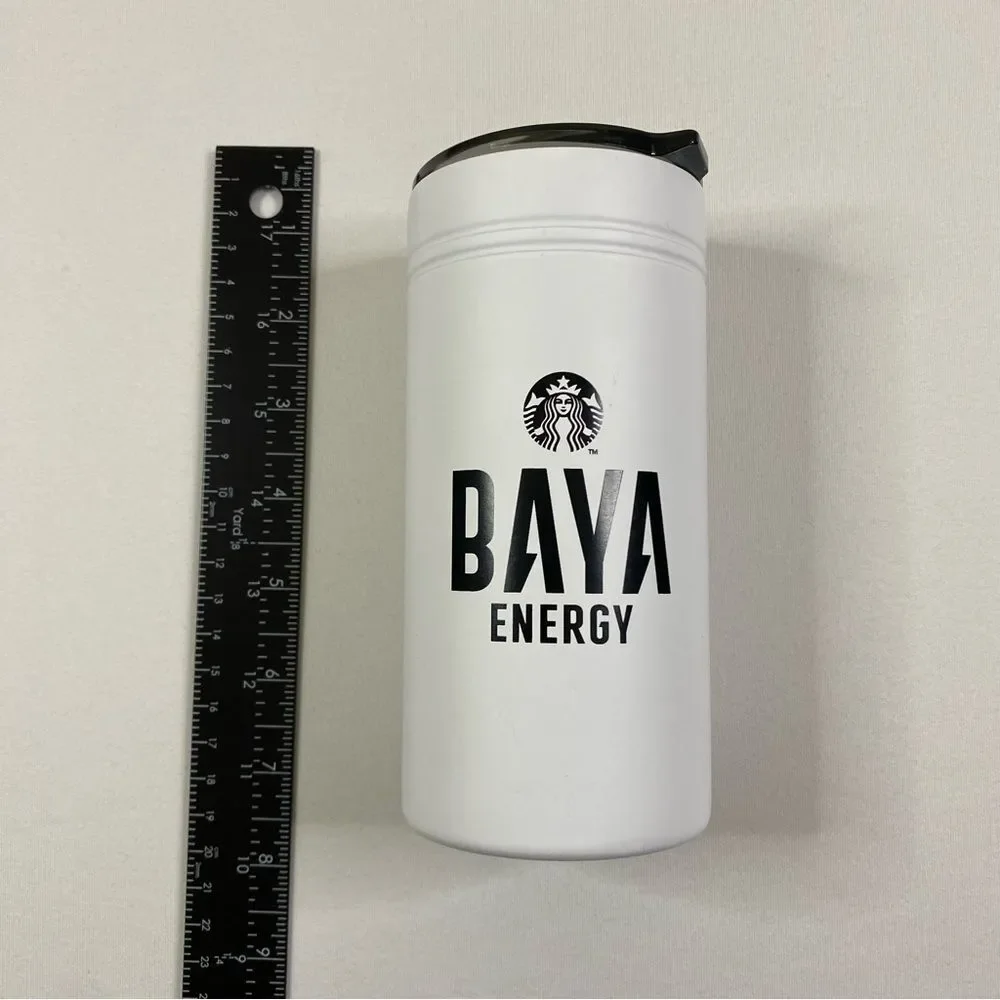 Starbucks Baya‎ Energy Tumbler Matte White Stainless Steel Coffee